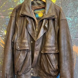 Vintage Wilson’s Leather Brown Oversized Jacket